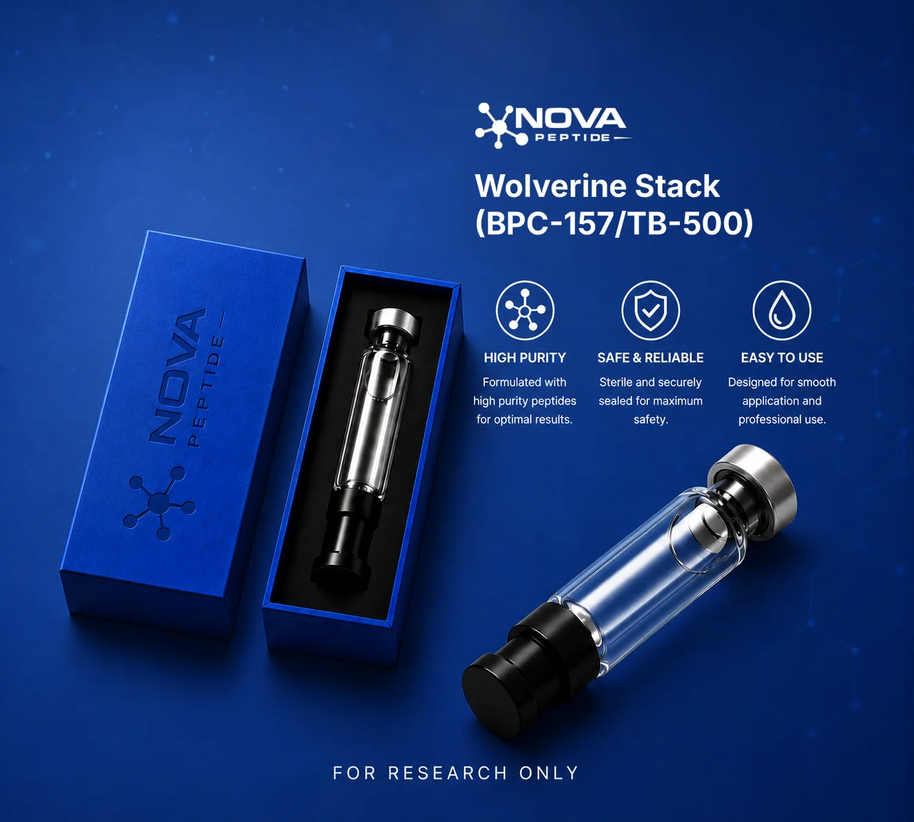 Wolverine Stack (BPC-157/TB-500) | Buy Research Peptides UK | Nova Peptide